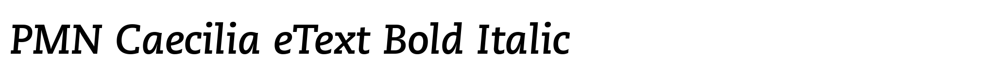 PMN Caecilia eText Bold Italic image